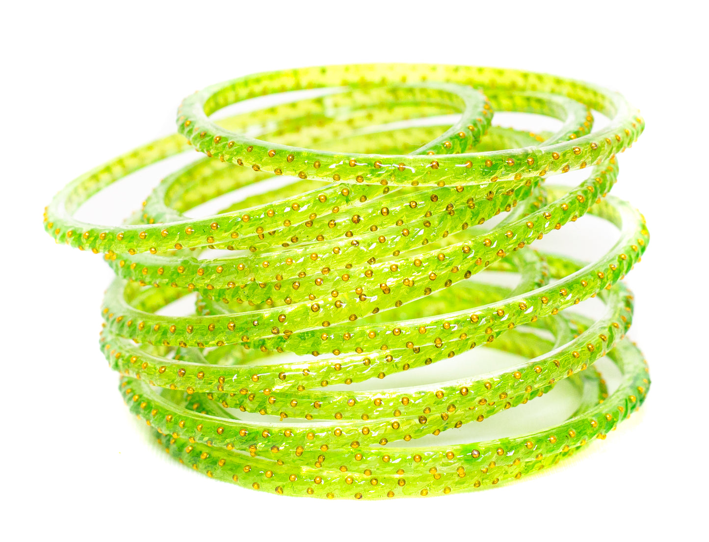 Swara Creations Crystal Rain Drop Glass Bangles