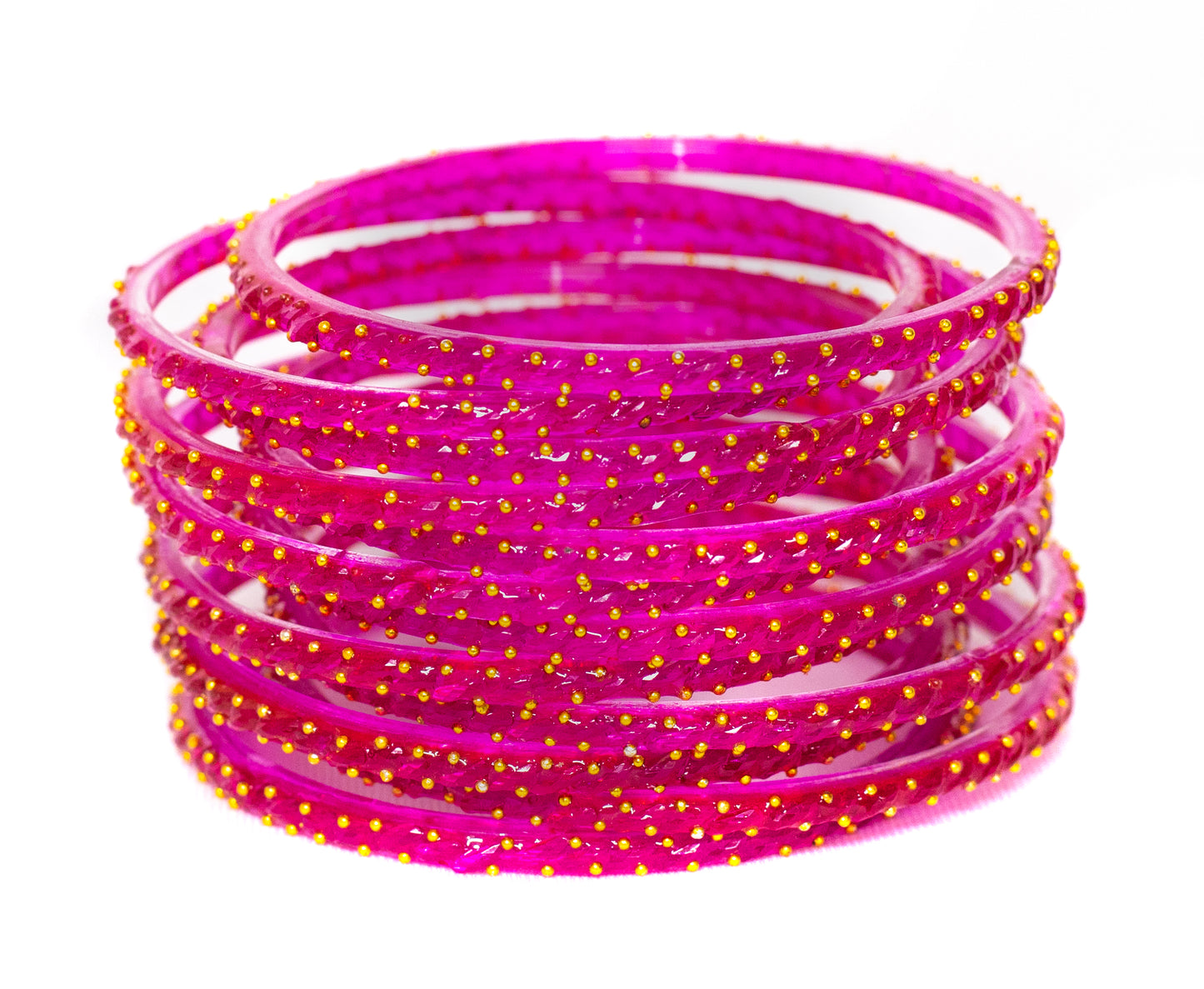 Swara Creations Crystal Rain Drop Glass Bangles
