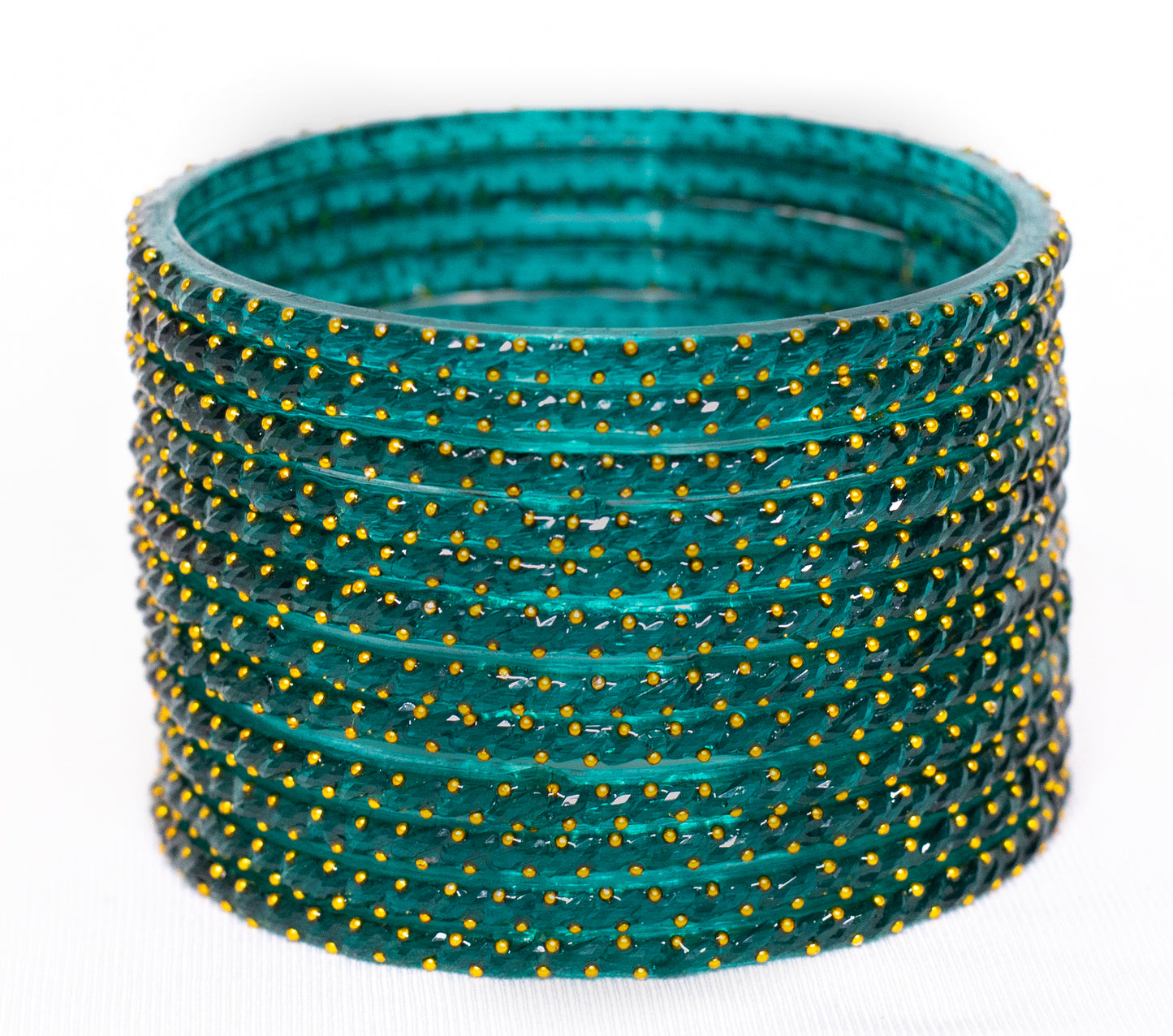 Swara Creations Crystal Rain Drop Glass Bangles