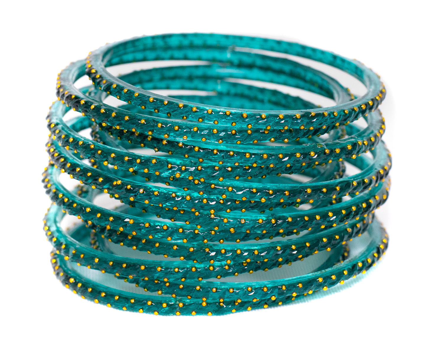Swara Creations Crystal Rain Drop Glass Bangles