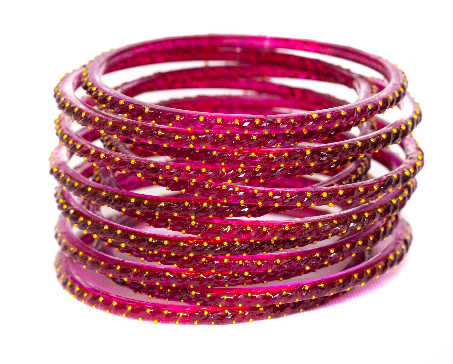 Swara Creations Crystal Rain Drop Glass Bangles