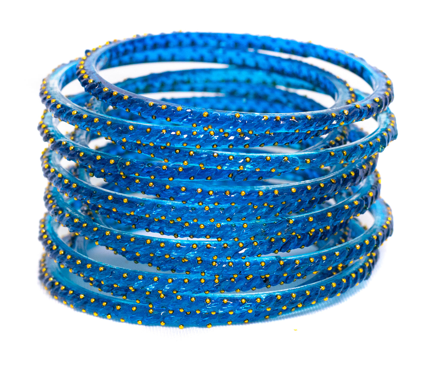 Swara Creations Crystal Rain Drop Glass Bangles