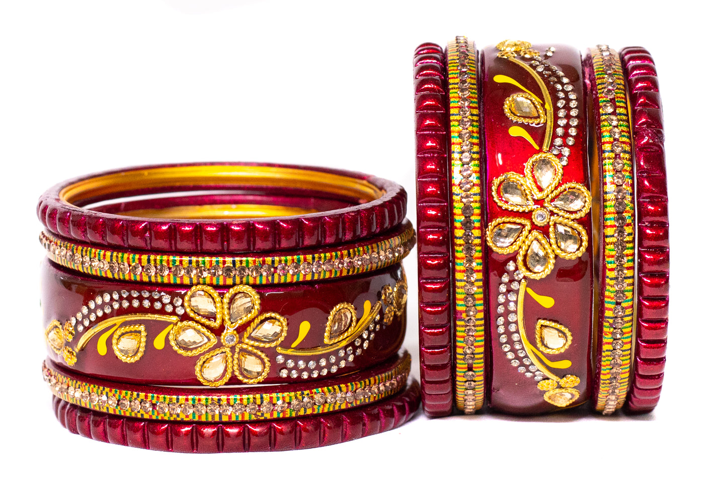 Swara Creations Lah/Lac bangles Set (Sku375)