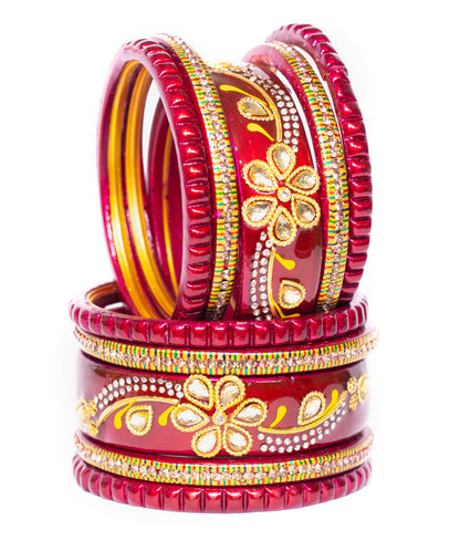 Swara Creations Lah/Lac bangles Set (Sku375)