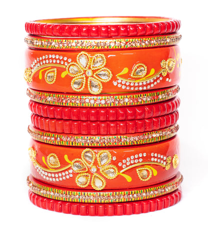 Swara Creations Lah/Lac bangles Set (Sku375)