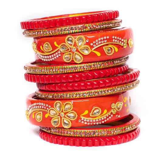 Swara Creations Lah/Lac bangles Set (Sku375)
