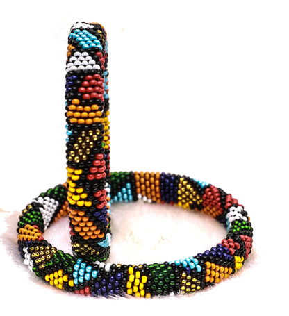 Handmade Multicolor Metal Bangles Set