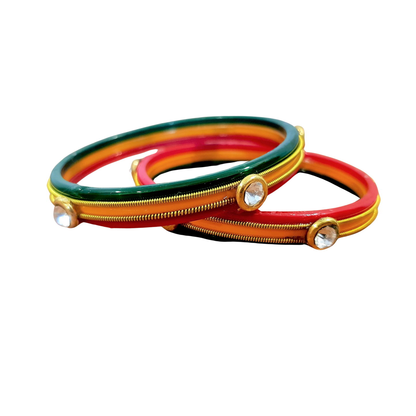 Swara Creations Traditional glass bangles plain all colours/Red Green Brown Yellow combos for Women & girls (SKU113)