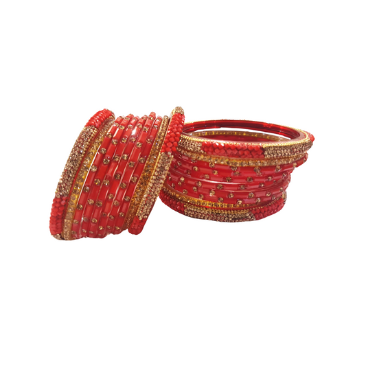 Swara Creations Traditional Glass Bangles Set | Designer wedding/shaadi Special for Women & Girls(SKU156)