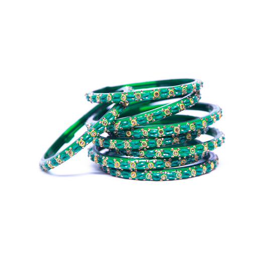 Swara Creations Glass Bangles Set for Special Occasions for Women & Girls(Sku229)
