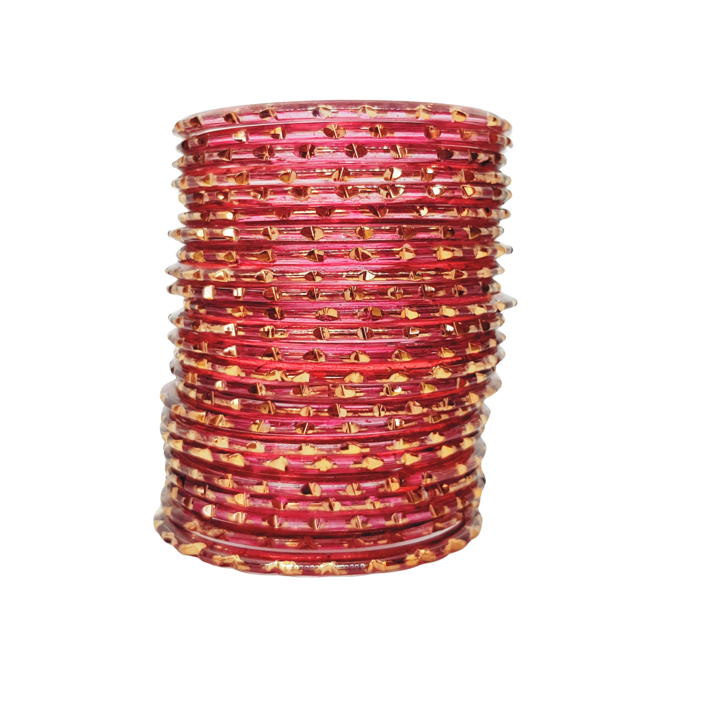 Swara Creations Glass Bangle with Pure Gold Handwork | Stylish Fancy Design for Women & Girls (24 PCS)(020)