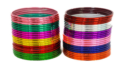 Light Shine Multicolor Metal Bangle Set