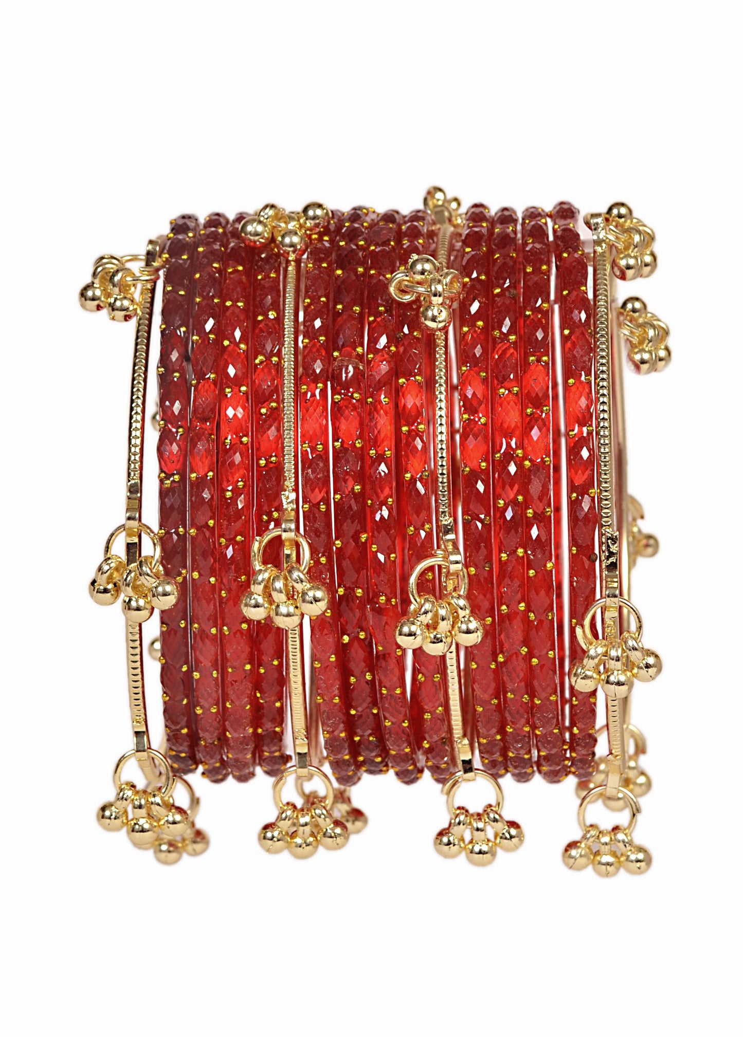 Swara Creations Kashmiri Ghungroo glass Bangles set SKU(415)