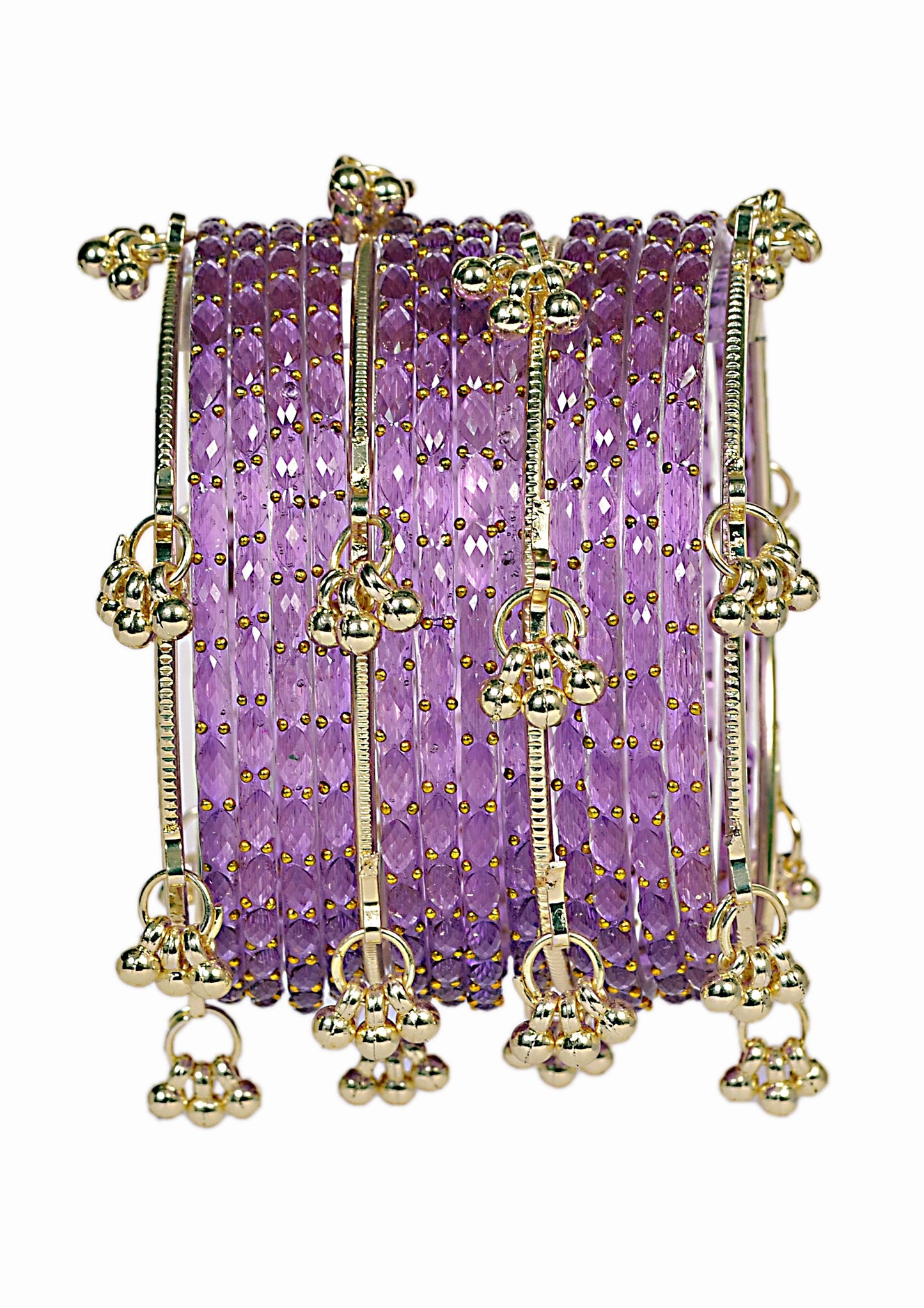 Swara Creations Kashmiri Ghungroo glass Bangles set SKU(415)