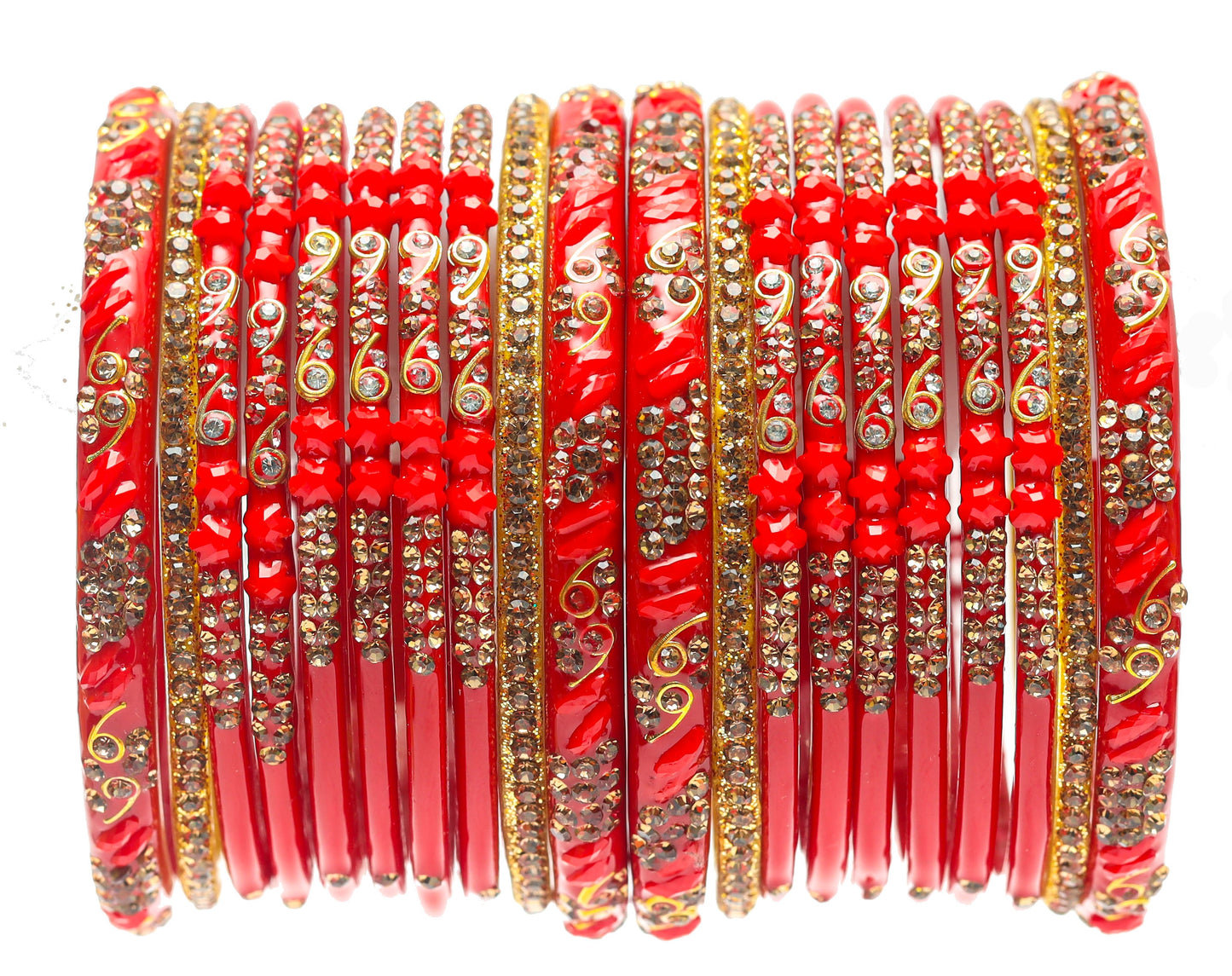 Swara Creations Glass Bangles Set in Red & Maroon Color for Women & Girls (SKU223)