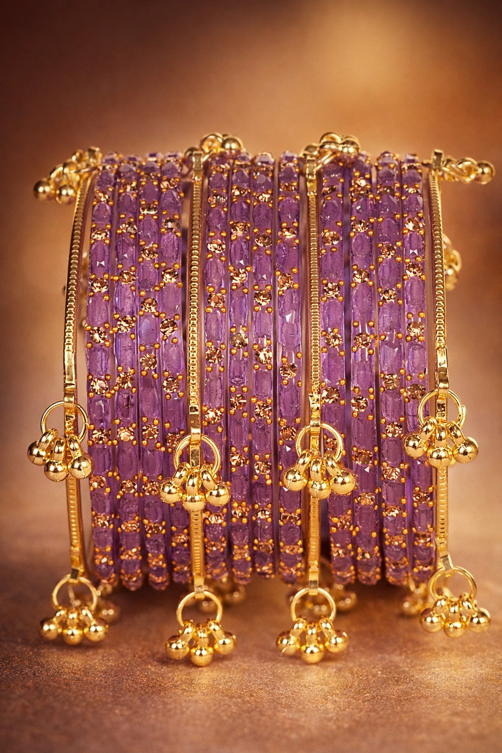 Swara Creations Kashmiri Ghungroo Raindrop Bangles SKU(417)
