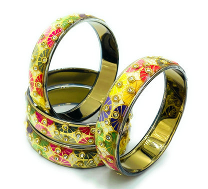 Swara Creations Traditional Bangles Set |Glass Kade (255)