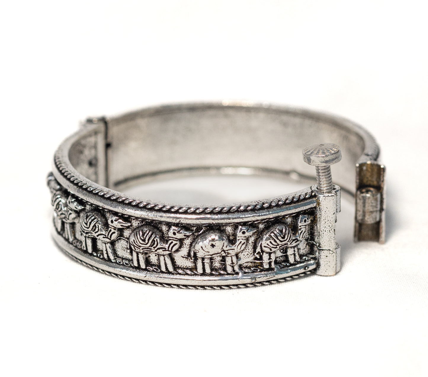 Swara Creations Oxidized Brass Bracelet & Earring Set SKU (407)