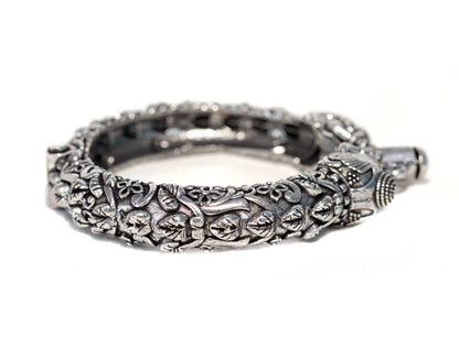 Swara Creations Oxidized Brass Bracelet & Earring Set SKU (407)
