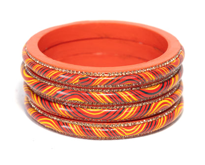 Swara Creations Lac | Lah | Lakh bangle/Kada set SKU (408)