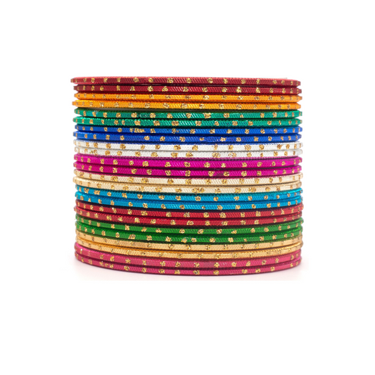 Swara Creations Metal Bangle/Churi Set in Multicolor large/extra large, Bangles for Women/Girls(sku097)