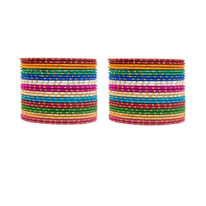 Swara Creations Metal Bangle/Churi Set in Multicolor large/extra large, Bangles for Women/Girls(sku097)