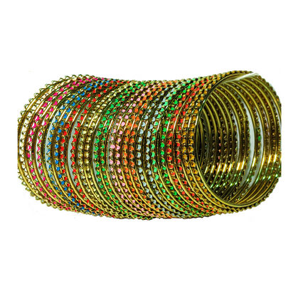 Swara Creations Metal Bangles Set in Multicolor for Women & Girls (24Pcs)(SKU157)