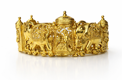 Swara Creations Gold Plated Stylish Kada Bangles SKU(412)