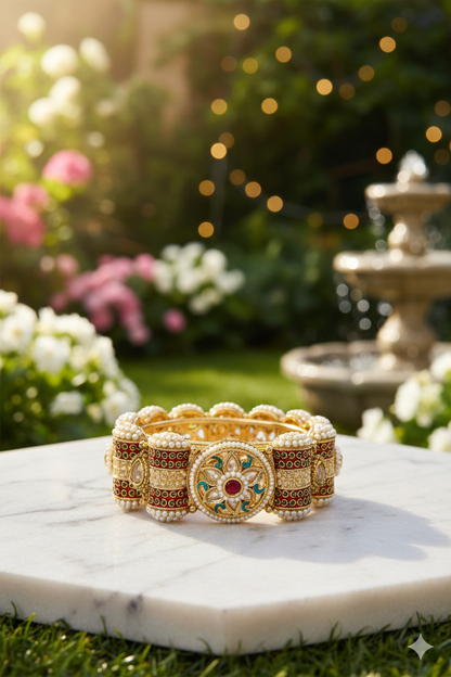 Swara Creations Gold Plated  Handcrafted Bangles SKU(413)