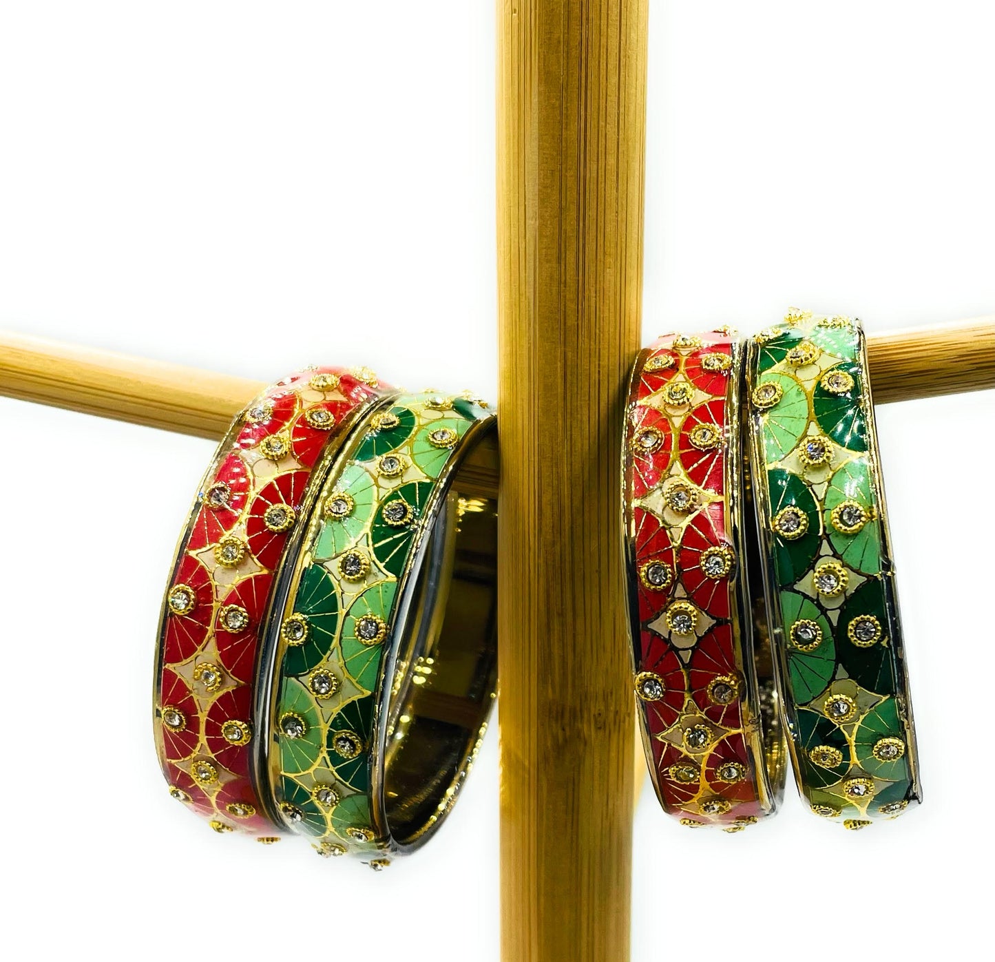 Swara Creations Traditional Bangles Set |Glass Kade (255)