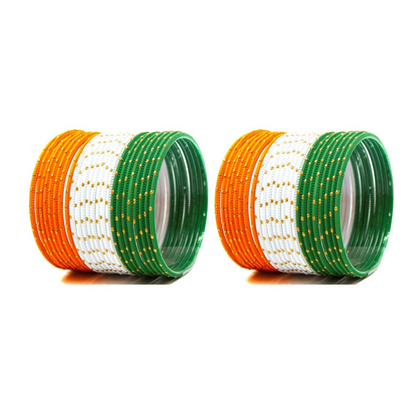 Swara Creations Tricolor  Metal bangles set for Women & Girls(SKU094)