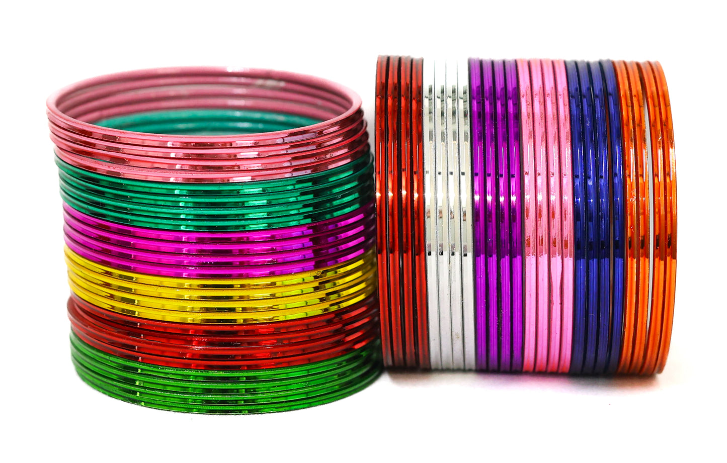 Light Shine Multicolor Metal Bangle Set
