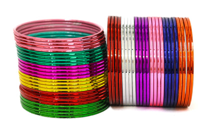 Light Shine Multicolor Metal Bangle Set