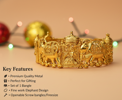 Swara Creations Gold Plated Stylish Kada Bangles SKU(412)
