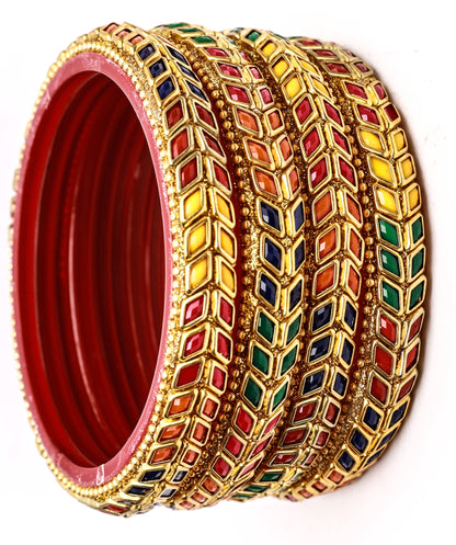 Stone Multicolor Glass Kadas Set(SKU168)