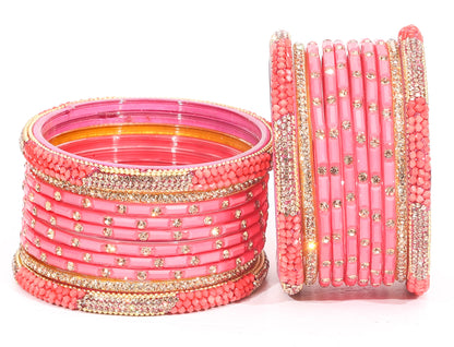 Swara Creations Traditional Glass Bangles Set | Designer wedding/shaadi Special for Women & Girls(SKU156)