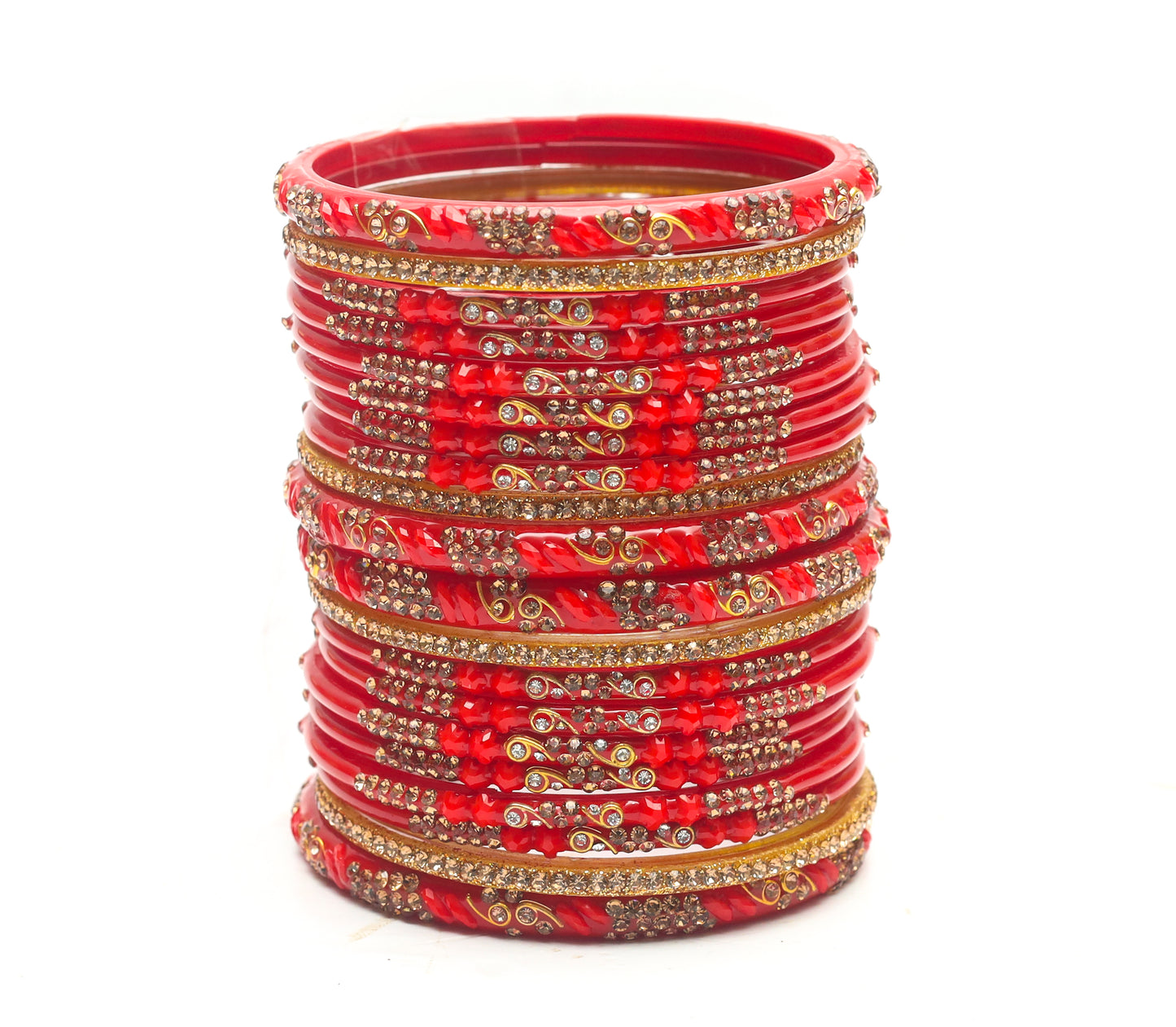 Swara Creations Glass Bangles Set in Red & Maroon Color for Women & Girls (SKU223)