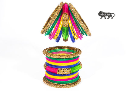 Zircon Multicolor Metal Kadas Set