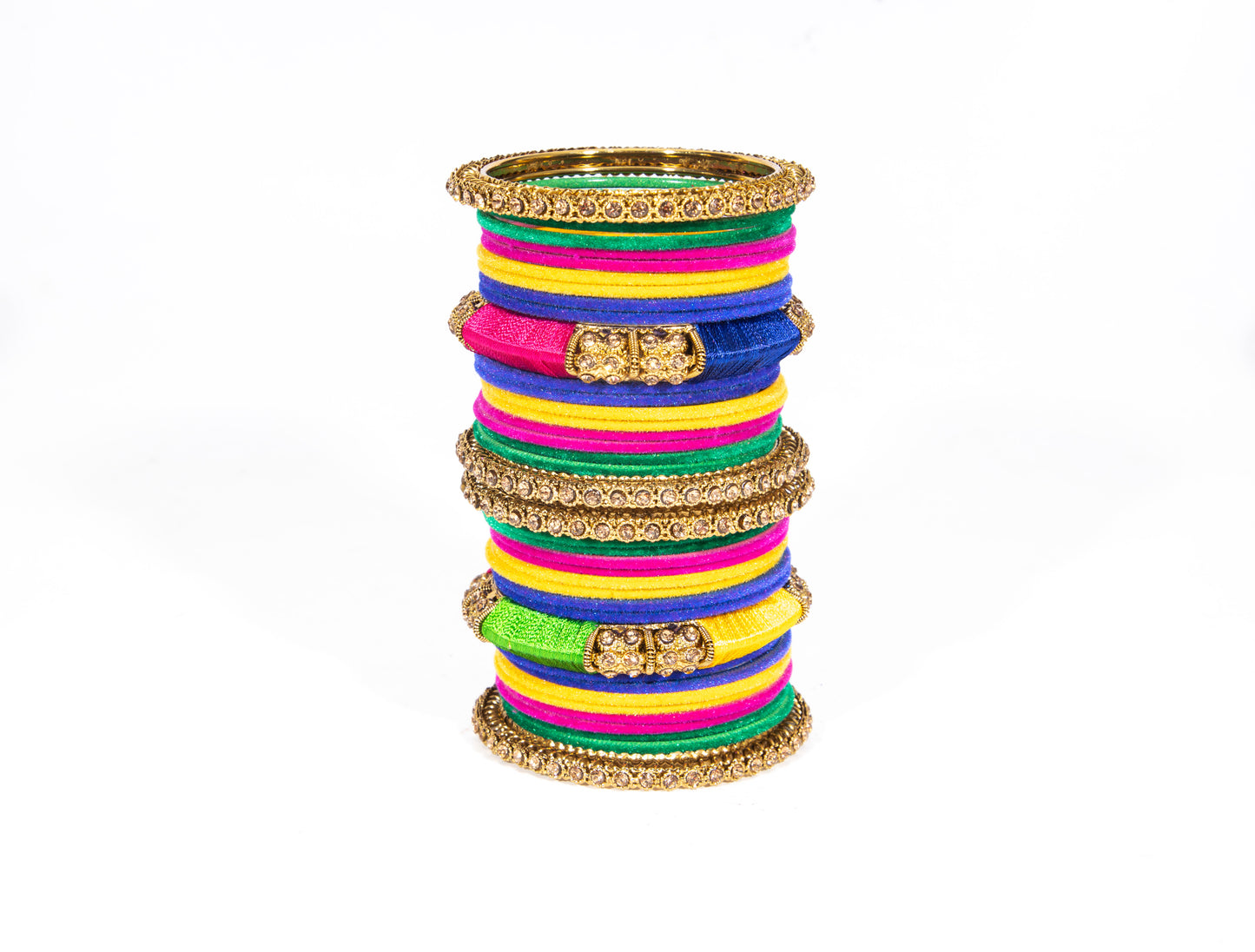 Zircon Multicolor Metal Kadas Set