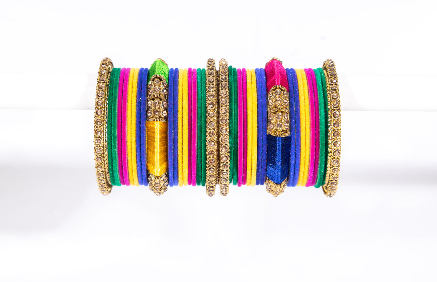 Zircon Multicolor Metal Kadas Set