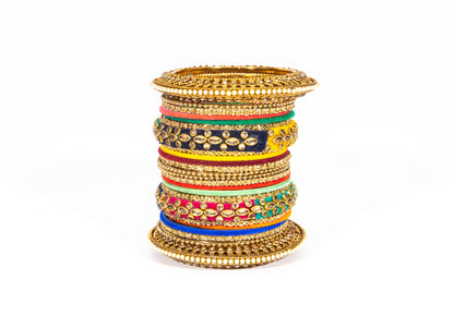 Zircon Multicolor Metal Kadas Set