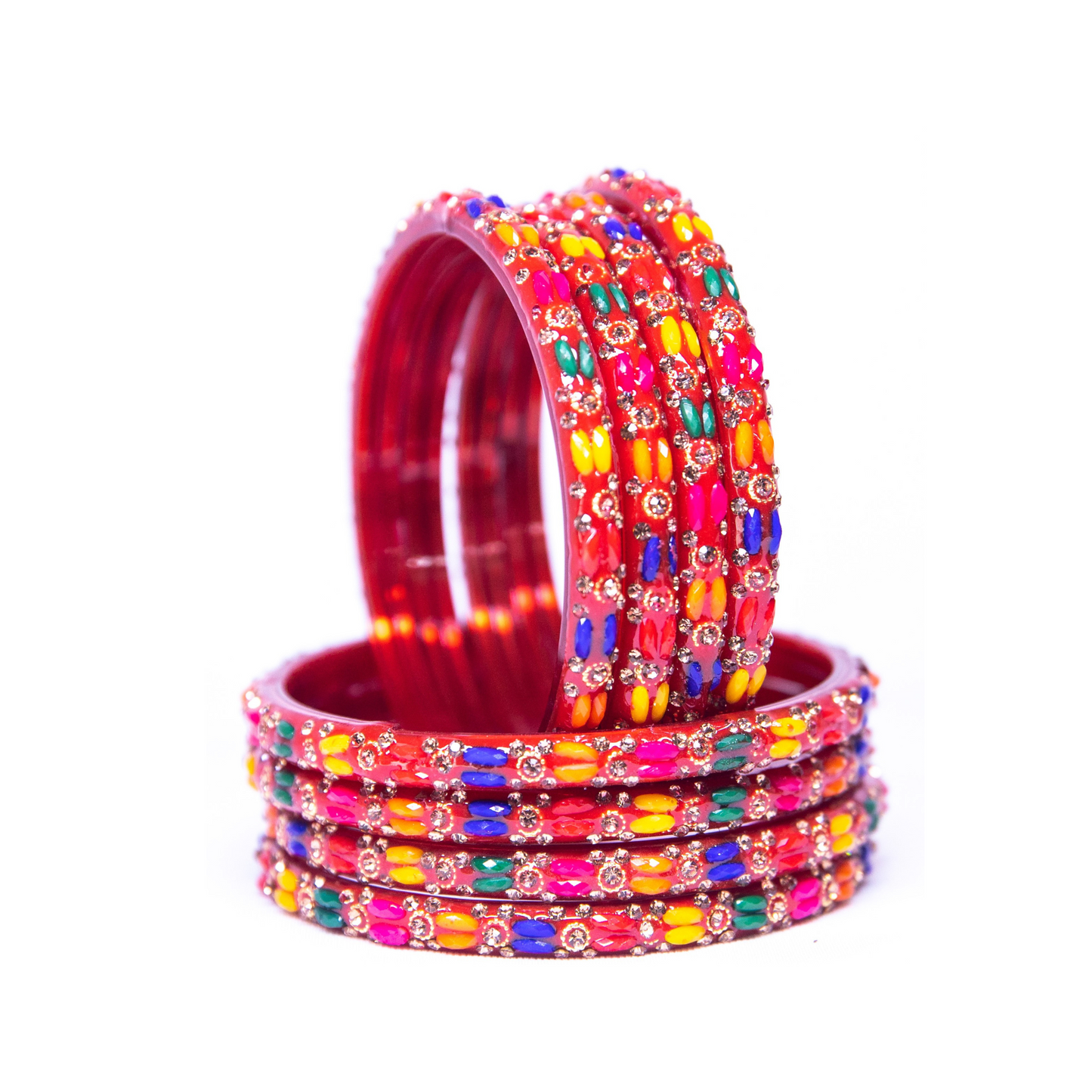 Swara Creations Glass Bangles Set for Special Occasions for Women & Girls(Sku229)