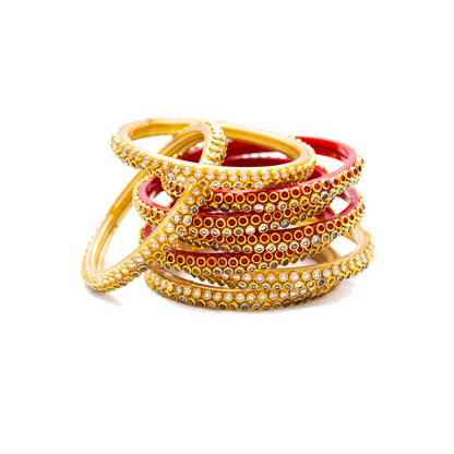 Zircon Malticolor Glass Kada Set