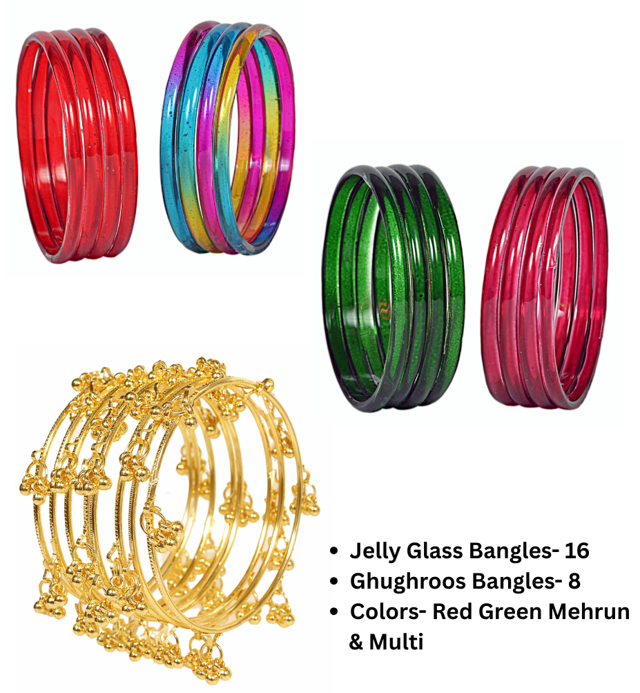 Swara Creations Glass Bangles/Kadas for Women (SKU 297)