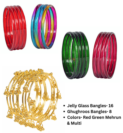 Swara Creations Glass Bangles/Kadas for Women (SKU 297)