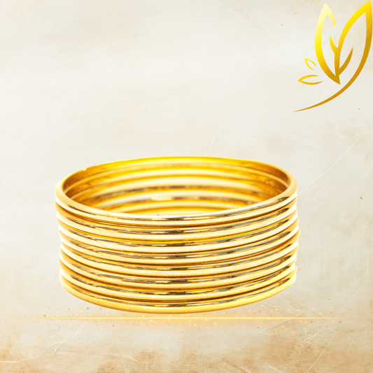 Clasp type Golden Metal  Bangles Set