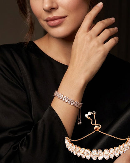 Swara Creations Stylish American Diamond Bracelet SKU(418)