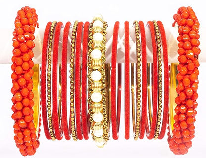 BeadsMoti  Multicolor Bangle Kada Set