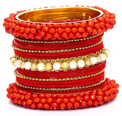 BeadsMoti  Multicolor Bangle Kada Set