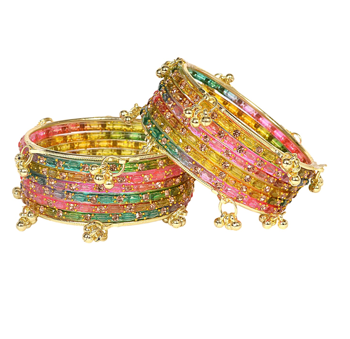 Swara Creations Kashmiri Ghungroo Raindrop Bangles SKU(417)